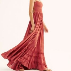 Free People Extratropical Maxi Dress Medium Dark Pink